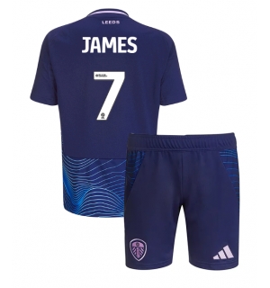 Leeds United Daniel James #7 Tredjedraktsett Barn 2024-25 Kortermet (+ Korte bukser)