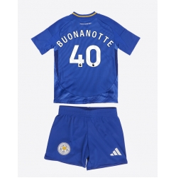 Leicester City Facundo Buonanotte #40 Hjemmedraktsett Barn 2024-25 Kortermet (+ Korte bukser)