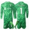 Liverpool Alisson Becker #1 Keeper Bortedraktsett Barn 2024-25 Langermet (+ Korte bukser)
