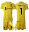 Liverpool Alisson Becker #1 Keeper Tredjedraktsett Barn 2024-25 Kortermet (+ Korte bukser)