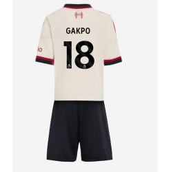 Liverpool Cody Gakpo #18 Bortedraktsett Barn 2025-26 Kortermet (+ Korte bukser)