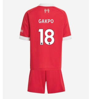 Liverpool Cody Gakpo #18 Hjemmedraktsett Barn 2025-26 Kortermet (+ Korte bukser)