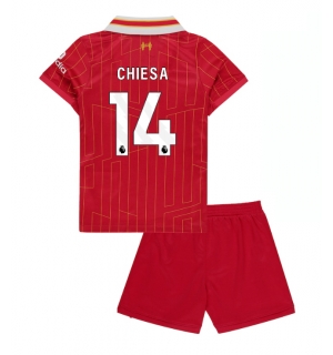 Liverpool Federico Chiesa #14 Hjemmedraktsett Barn 2024-25 Kortermet (+ Korte bukser)