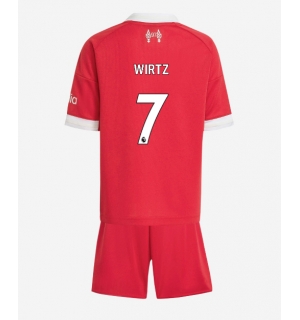 Liverpool Florian Wirtz #7 Hjemmedraktsett Barn 2025-26 Kortermet (+ Korte bukser)