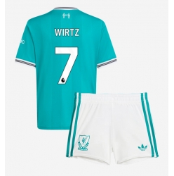Liverpool Florian Wirtz #7 Tredjedraktsett Barn 2025-26 Kortermet (+ Korte bukser)