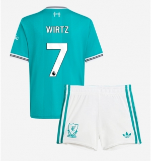 Liverpool Florian Wirtz #7 Tredjedraktsett Barn 2025-26 Kortermet (+ Korte bukser)