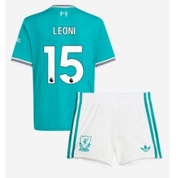 Liverpool Giovanni Leoni #15 Tredjedraktsett Barn 2025-26 Kortermet (+ Korte bukser)