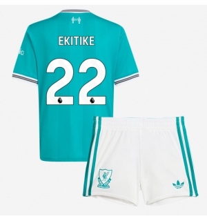 Liverpool Hugo Ekitike #22 Tredjedraktsett Barn 2025-26 Kortermet (+ Korte bukser)