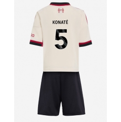 Liverpool Ibrahima Konate #5 Bortedraktsett Barn 2025-26 Kortermet (+ Korte bukser)