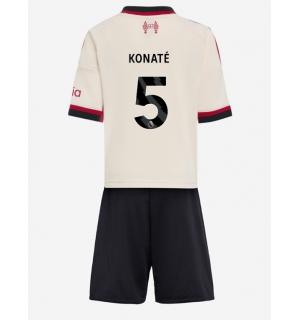 Liverpool Ibrahima Konate #5 Bortedraktsett Barn 2025-26 Kortermet (+ Korte bukser)