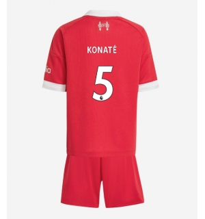 Liverpool Ibrahima Konate #5 Hjemmedraktsett Barn 2025-26 Kortermet (+ Korte bukser)