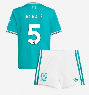 Liverpool Ibrahima Konate #5 Tredjedraktsett Barn 2025-26 Kortermet (+ Korte bukser)