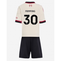 Liverpool Jeremie Frimpong #30 Bortedraktsett Barn 2025-26 Kortermet (+ Korte bukser)