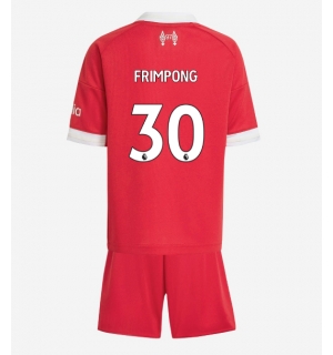 Liverpool Jeremie Frimpong #30 Hjemmedraktsett Barn 2025-26 Kortermet (+ Korte bukser)