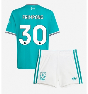 Liverpool Jeremie Frimpong #30 Tredjedraktsett Barn 2025-26 Kortermet (+ Korte bukser)