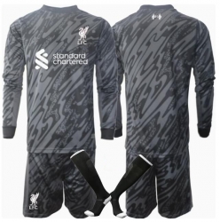 Liverpool Keeper Hjemmedraktsett Barn 2024-25 Langermet (+ Korte bukser)