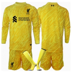 Liverpool Keeper Tredjedraktsett Barn 2024-25 Langermet (+ Korte bukser)