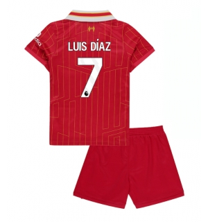 Liverpool Luis Diaz #7 Hjemmedraktsett Barn 2024-25 Kortermet (+ Korte bukser)
