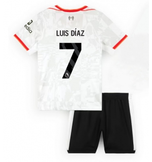 Liverpool Luis Diaz #7 Tredjedraktsett Barn 2024-25 Kortermet (+ Korte bukser)