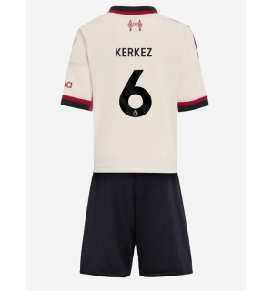 Liverpool Milos Kerkez #6 Bortedraktsett Barn 2025-26 Kortermet (+ Korte bukser)