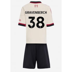 Liverpool Ryan Gravenberch #38 Bortedraktsett Barn 2025-26 Kortermet (+ Korte bukser)