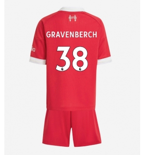 Liverpool Ryan Gravenberch #38 Hjemmedraktsett Barn 2025-26 Kortermet (+ Korte bukser)