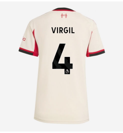 Liverpool Virgil van Dijk #4 Bortedrakt Dame 2025-26 Kortermet Liverpool Virgil van Dijk #4 Bortedrakt Dame 2025-26 Kortermet