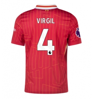 Liverpool Virgil van Dijk #4 Hjemmedrakt 2024-25 Kortermet
