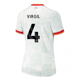 Liverpool Virgil van Dijk #4 Tredjedrakt Dame 2024-25 Kortermet