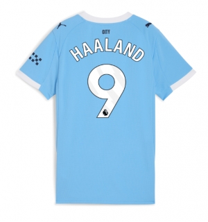 Manchester City Erling Haaland #9 Hjemmedrakt Dame 2025-26 Kortermet