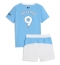 Manchester City Erling Haaland #9 Hjemmedraktsett Barn 2025-26 Kortermet (+ Korte bukser)