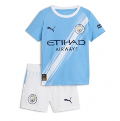 Manchester City Hjemmedraktsett Barn 2025-26 Kortermet (+ Korte bukser)