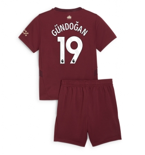 Manchester City Ilkay Gundogan #19 Tredjedraktsett Barn 2024-25 Kortermet (+ Korte bukser)