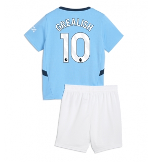 Manchester City Jack Grealish #10 Hjemmedraktsett Barn 2024-25 Kortermet (+ Korte bukser)