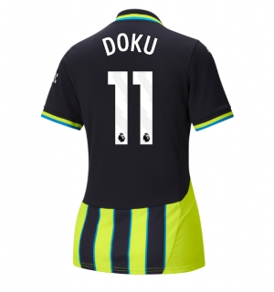 Manchester City Jeremy Doku #11 Bortedrakt Dame 2024-25 Kortermet