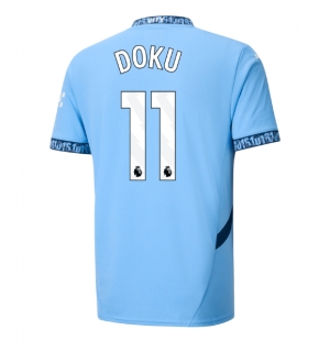 Manchester City Jeremy Doku #11 Hjemmedrakt 2024-25 Kortermet