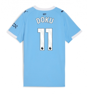 Manchester City Jeremy Doku #11 Hjemmedrakt Dame 2025-26 Kortermet