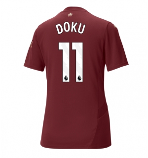 Manchester City Jeremy Doku #11 Tredjedrakt Dame 2024-25 Kortermet