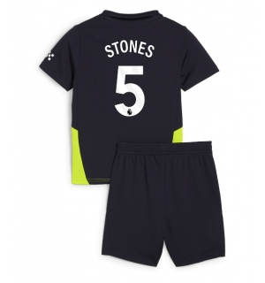 Manchester City John Stones #5 Bortedraktsett Barn 2024-25 Kortermet (+ Korte bukser)