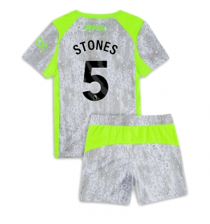 Manchester City John Stones #5 Tredjedraktsett Barn 2025-26 Kortermet (+ Korte bukser)