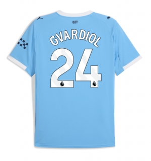Manchester City Josko Gvardiol #24 Hjemmedrakt 2025-26 Kortermet