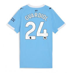 Manchester City Josko Gvardiol #24 Hjemmedrakt Dame 2025-26 Kortermet