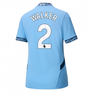 Manchester City Kyle Walker #2 Hjemmedrakt Dame 2024-25 Kortermet