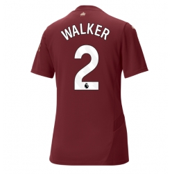Manchester City Kyle Walker #2 Tredjedrakt Dame 2024-25 Kortermet