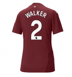 Manchester City Kyle Walker #2 Tredjedrakt Dame 2024-25 Kortermet