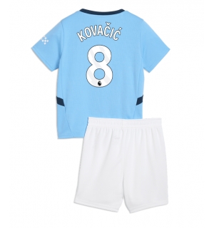 Manchester City Mateo Kovacic #8 Hjemmedraktsett Barn 2024-25 Kortermet (+ Korte bukser)