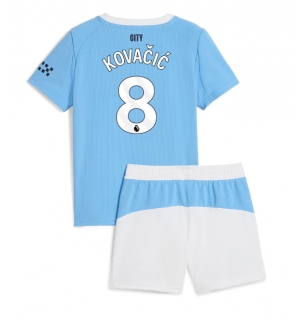 Manchester City Mateo Kovacic #8 Hjemmedraktsett Barn 2025-26 Kortermet (+ Korte bukser)