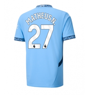 Manchester City Matheus Nunes #27 Hjemmedrakt 2024-25 Kortermet