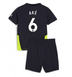 Manchester City Nathan Ake #6 Bortedraktsett Barn 2024-25 Kortermet (+ Korte bukser)