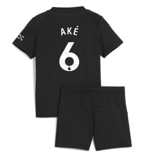 Manchester City Nathan Ake #6 Bortedraktsett Barn 2025-26 Kortermet (+ Korte bukser)